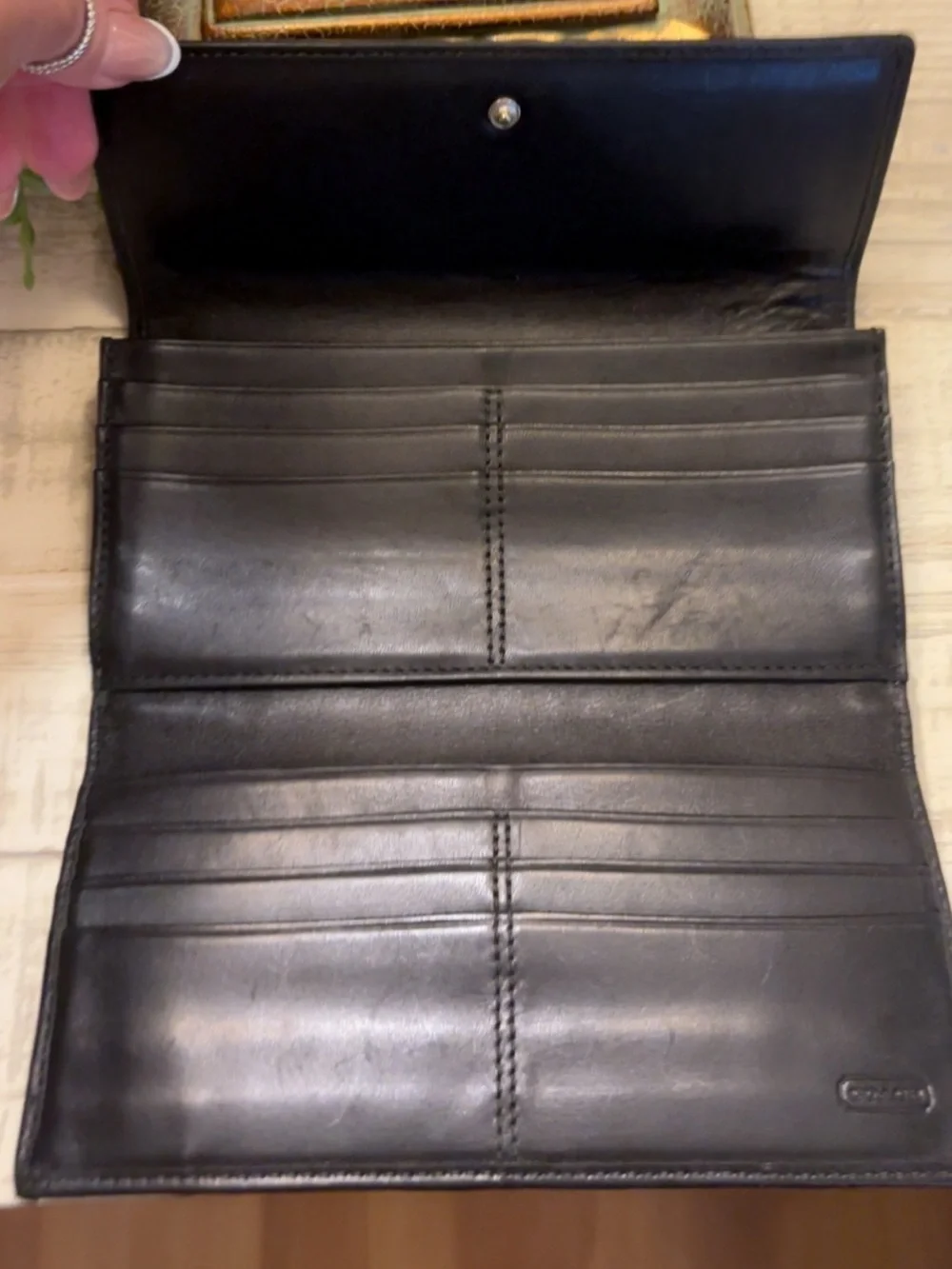 Like New ~ Coach Black Signature C Continental Wallet